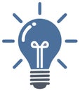 Iconic light bulb design symbolizing a creative concept or bright idea illustration Royalty Free Stock Photo