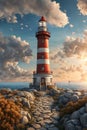 The iconic lighthosue, a Lighthouse and island Royalty Free Stock Photo