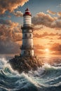 The iconic lighthosue, a Lighthouse and island Royalty Free Stock Photo