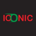 ICONIC LOGO - ICONIC brand logo design - ArtIllustration Royalty Free Stock Photo