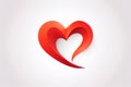 Iconic Logo shape heart. Generate Ai