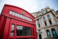 Iconic London red phone box Royalty Free Stock Photo