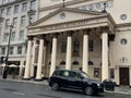 Iconic London taxi on the streets of England capital city Royalty Free Stock Photo