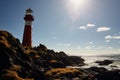 Iconic maritime sentinel The majestic view of the lighthouse