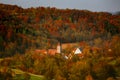 Iconic Mediaeval Town in Germany During Autrumn Royalty Free Stock Photo