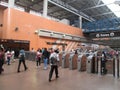 Iconic metro station in the city of Caracas, Metro de Caracas, Petare station, where you can see people in their facilities, Carac