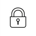 Iconic minimalist representation of a locked padlock, embodying the concepts of security, data protection, and regulated