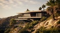 Iconic Modern Home On Rocky Hillside With Stunning Vray Tracing