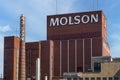 The iconic Molson sign of the brewery in Montreal Old Port