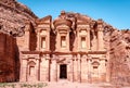 The iconic Monastery in Petra, Jordan. Royalty Free Stock Photo