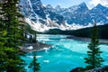 Iconic Morraine Lake view in Banff national park Royalty Free Stock Photo