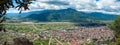 Panorama from the Meteora mountain to Kalampaka