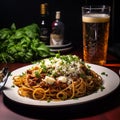 Iconic Pasta Dish With Meat And Beer: A Culinary Delight