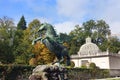 Pegasus Fountain with Gazebo, Mirabell Gardens, Salzburg, Austria Royalty Free Stock Photo