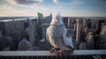 Iconic Pigeon: A Guardian Of The World Trade Center Towers Royalty Free Stock Photo