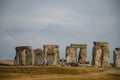 Iconic prehistoric monument Stonehenge in Salisbury Plain, UK, a wonder of the ancient world Royalty Free Stock Photo