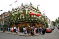 The iconic pub The Churchill`s Arms in London , England