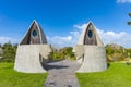 Iconic public toilets in the tourist town of Matakana near Auckland