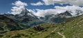 The Matterhorn seen from Valais, showing banner-cloud formation