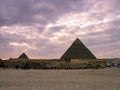 The iconic Pyramids at Giza just outside Cairo