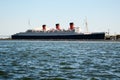 Queen Mary Liner, Long Beach, Los Angeles, USA Royalty Free Stock Photo