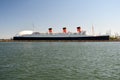 Queen Mary Liner, Long Beach, Los Angeles, USA Royalty Free Stock Photo