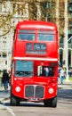 Iconic red double decker bus in London Royalty Free Stock Photo