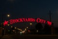 The Iconic Red Stockyards City Neon Sign in Oklahoma City, Oklahoma