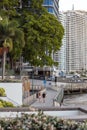 The iconic river walk along the Birsbane river in Brisbane City Queensland on January 31st 2021