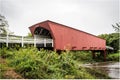 The Iconic Roseman Covered Bridge spanning the Middle River, Winterset, Madison County, Iowa, USA Royalty Free Stock Photo