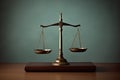 iconic scales of justice set against a studio background, symbolizing the core principles of law and the legal system.