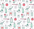 Iconic seamless Pattern about dentistry