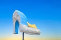 The iconic Silver Slipper neon sign downtown Las Vegas, near the popular Neon Bone Yard Museum. Las Vegas is known for its