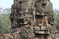 The iconic smiling faces of the Bayon temple in Angkor Thom