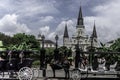 St Louis Cathedral New Orleans French Quarter, Decatur Street Royalty Free Stock Photo