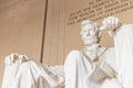 Iconic statue of Abraham Lincoln in the Lincoln Memorial in Washington DC. Royalty Free Stock Photo