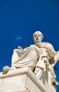 Statue in front of the University of Athens, Greece
