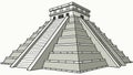Iconic Stepped Pyramid Structure, Ancient Architectural Wonder, vector design Generative AI Royalty Free Stock Photo