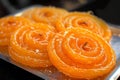 Iconic sweetness Indian Jalebi, a treat with a unique spiral