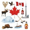 Iconic symbols of canada Royalty Free Stock Photo