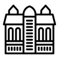 Iconic Vienna building icon outline vector. Viennese architecture