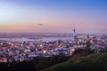 Iconic view of Auckland City center from Mt Eden.