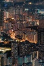 Iconic view of cityscape of Hong Kong at night Royalty Free Stock Photo