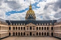 Iconic View: Invalides Courtyard and Dome, Paris Royalty Free Stock Photo