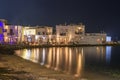 Iconic view from the picturesque seaside village of Naousa in the island of Paros, Cyclades, Greece, during summer period