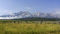 Iconic view of the Sawooth mountains in Idaho