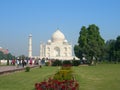 Iconic view of the Taj Mahal mausoleum