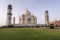 Iconic view of Taj Mahal one of the World Wonders, Agra, India