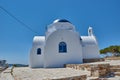 Iconic view of a typical greek orthodox church in Antiparos island, Cyclades, Greece Royalty Free Stock Photo