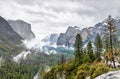 Iconic view of Yosemite Valley in California